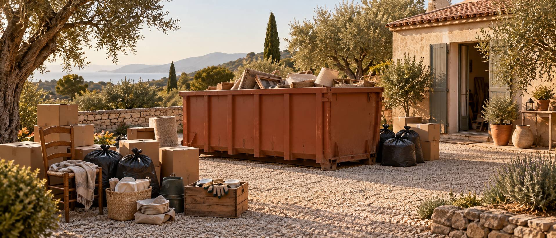 Illustration éditoriale du sujet : Débarras après un syndrome de Diogène dans le Var