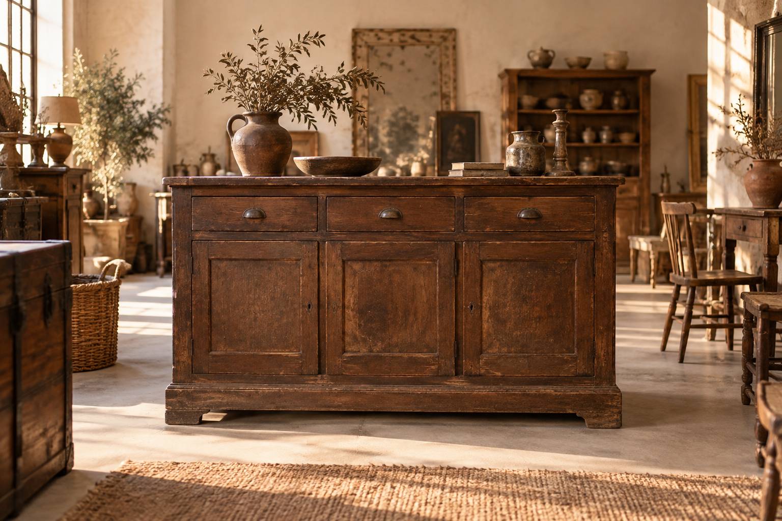 Illustration éditoriale du sujet : Meuble ancien sans valeur : les 6 signes qui ne trompent pas